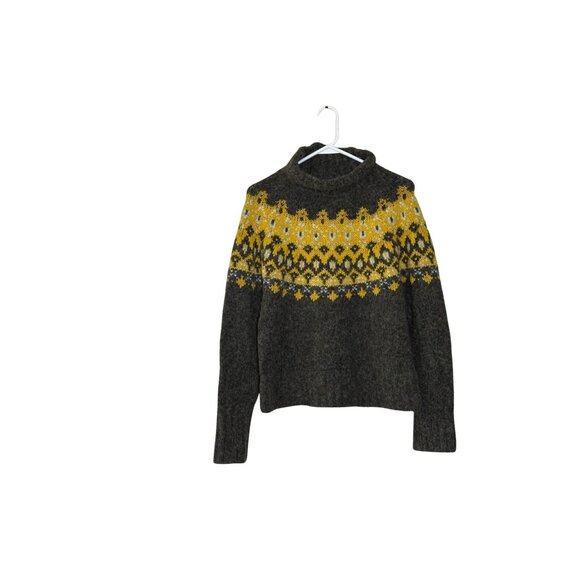 Banana Republic Rhea Fair Isle Sweater Cozy Alpaca-Blend Classic Turtleneck XS - Picture 1 of 7